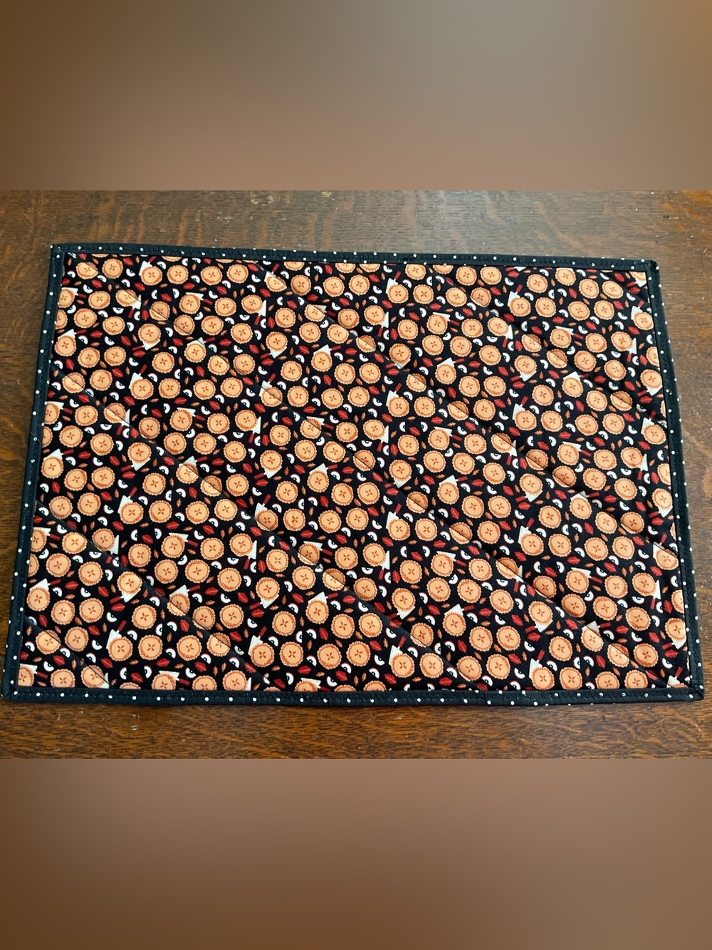 Handmade Quilted Large Hot Pad- Pie Design